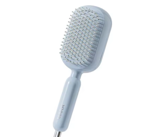 Self Cleaning Hair Comb Retractable Bristles Anti Static Wet Dry Dual Use Airbag Massage Brush