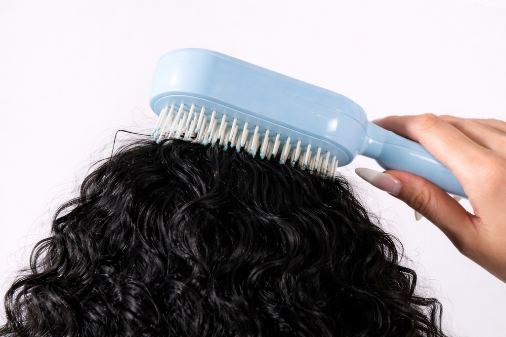 Self Cleaning Hair Comb Retractable Bristles Anti Static Wet Dry Dual Use Airbag Massage Brush